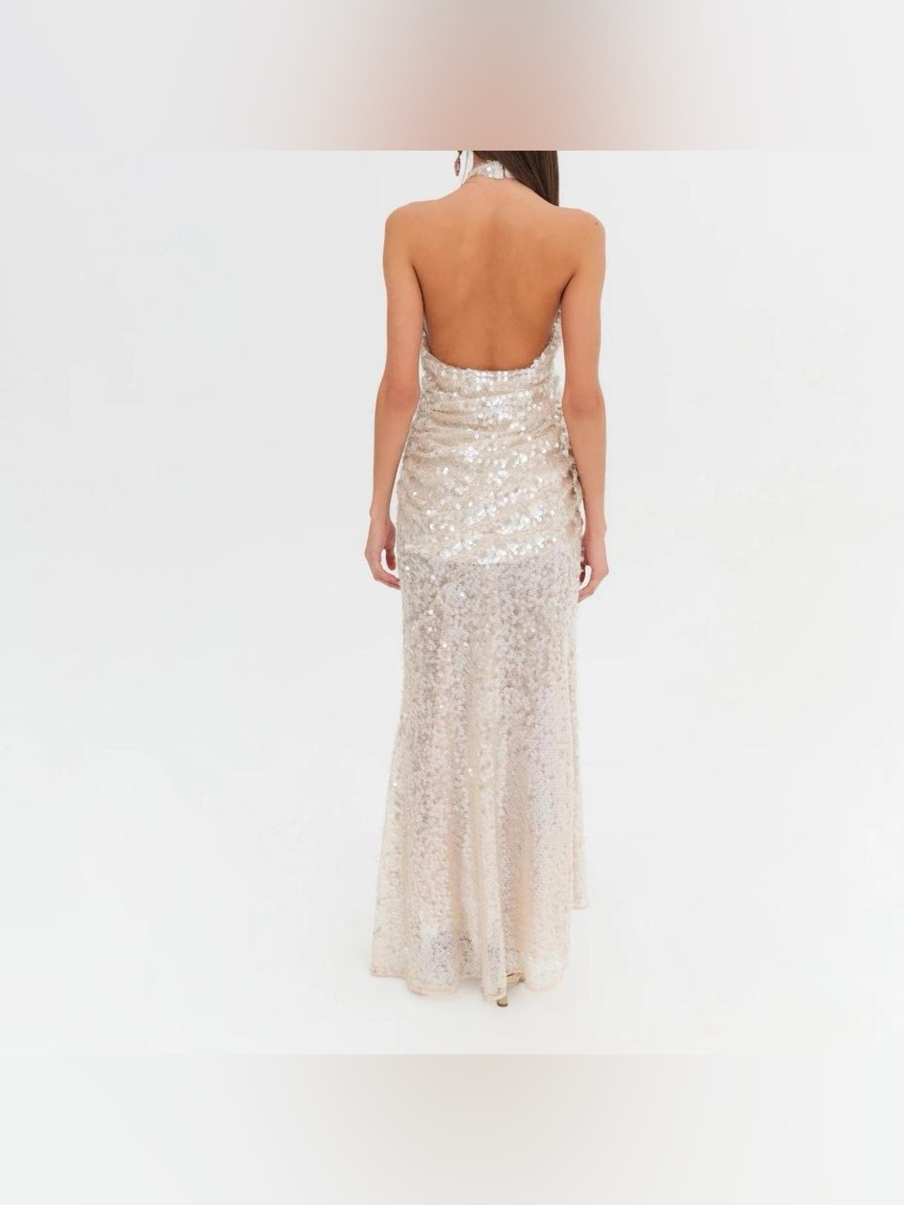 For Love & Lemons SYDNEY SEQUIN MAXI DRESS Size small NWT - Picture 7 of 13